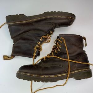Dr. Martens lace up leather boots Made in England